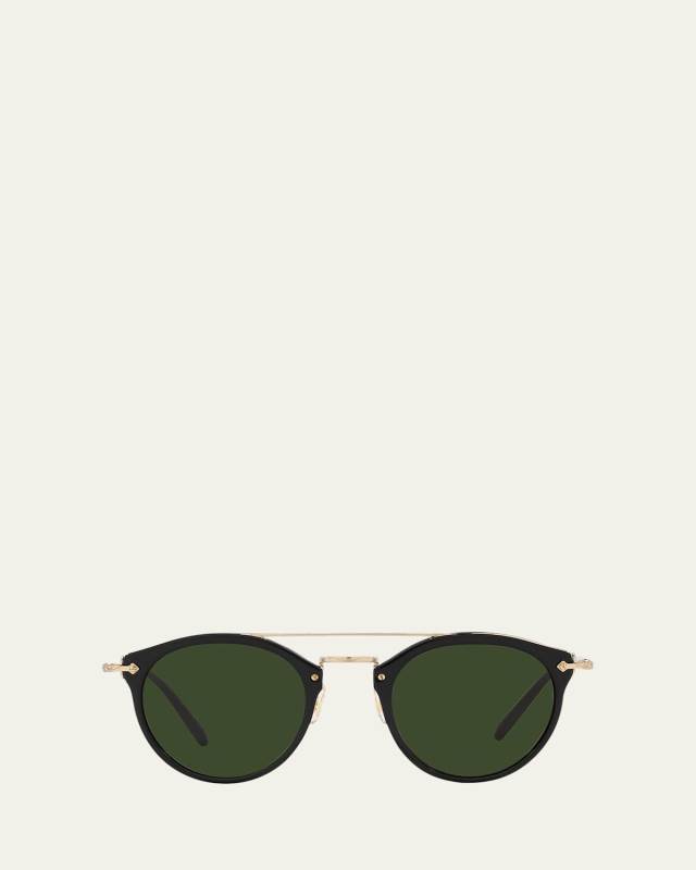 Remick Round Acetate & Plastic Aviator Sunglasses
